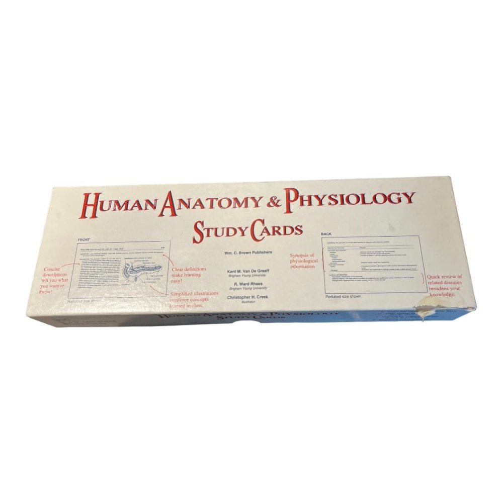 Study Cards HUMAN ANATOMY 300 3x5" Illustrated Flash Cards Medical Dental